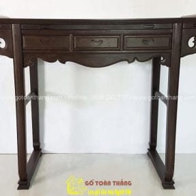 Bàn Thờ Gia Tiên gỗ Chiu Liu nách mây yếm vễnh BGT-02