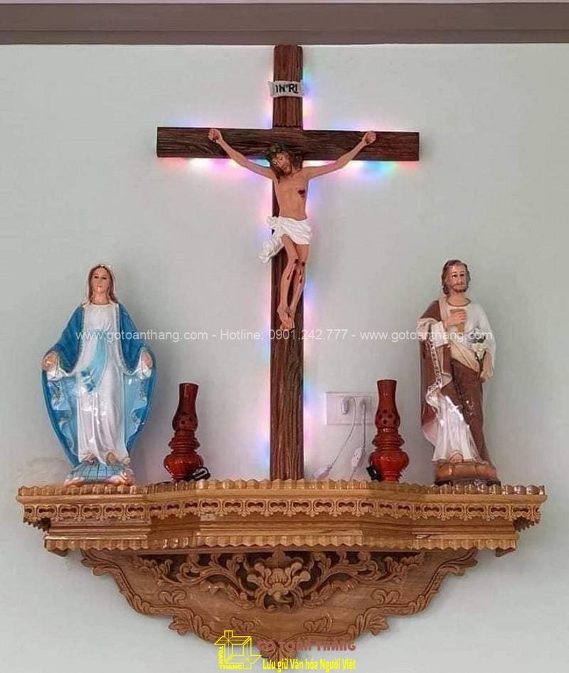 Bàn thờ Công Giáo 80cm BTC-01 1 Bàn thờ Công Giáo 80cm BTC-01