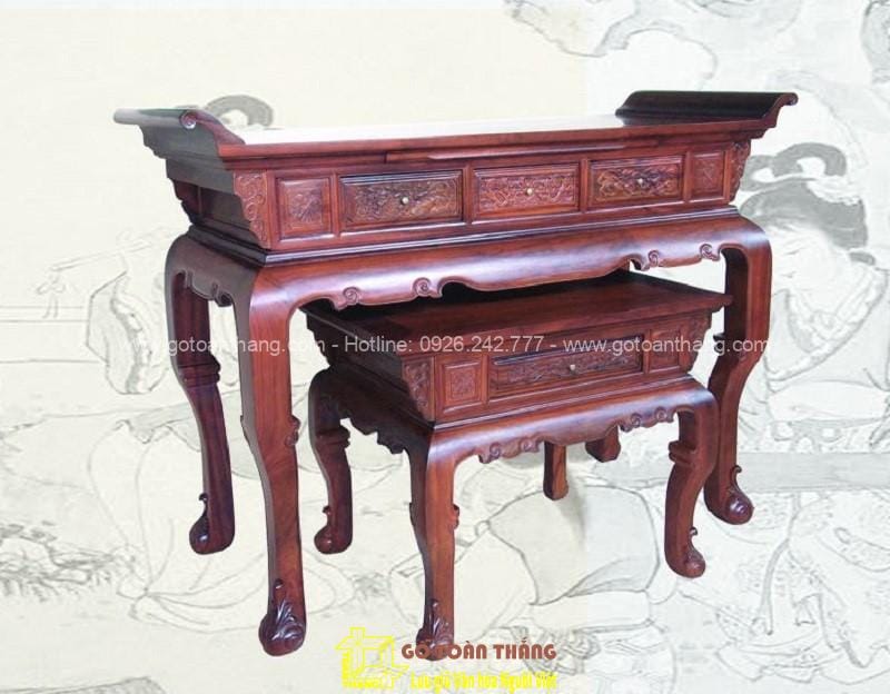 Bàn Thờ Gia Tiên gỗ Gõ đỏ Cuốn thư 192 BGT-07 1 Hoạ tiết Cuốn thư không chỉ mang nét đẹp truyền thống mà còn có nhiều ý nghĩa về mặt phong thuỷ