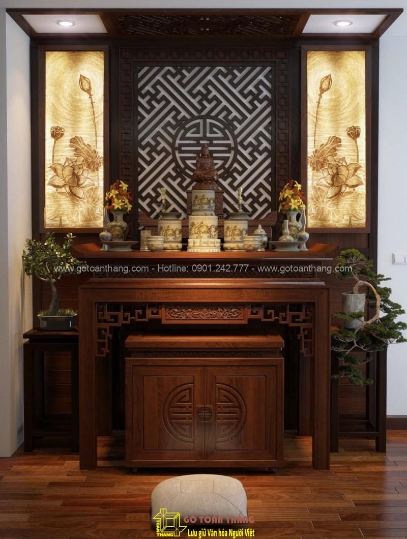 Cách đặt bàn thờ ở chung cư chuẩn nguyên tắc phong thủy năm 2025 14 ban tho dung hien dai chiu liu 12