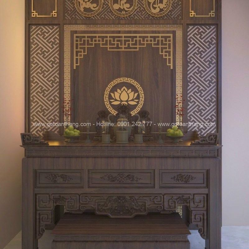 Bàn Thờ đứng hiện đại gỗ Chiu Liu BT-43
