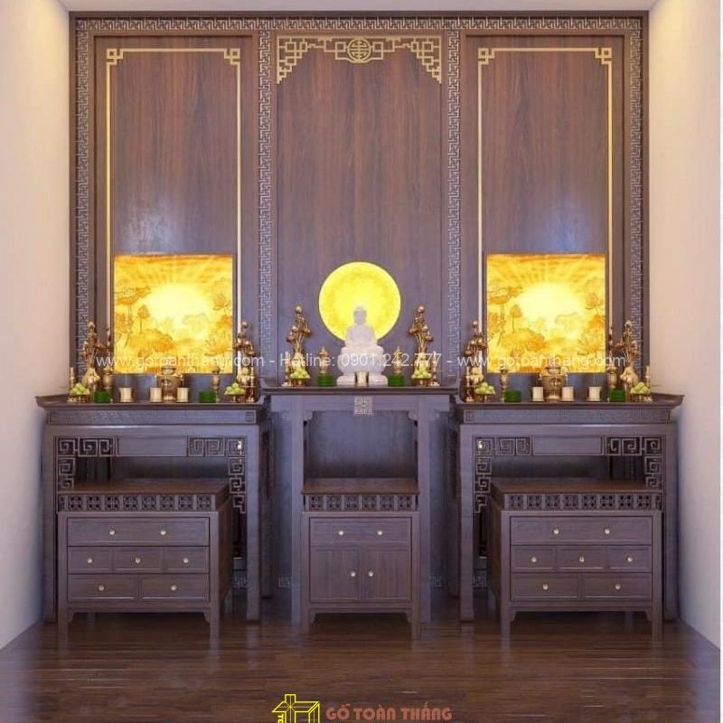Bàn Thờ đứng hiện đại gỗ Chiu Liu BT-48