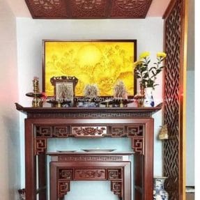 Bàn Thờ đứng hiện đại gỗ Gõ đỏ BT-02