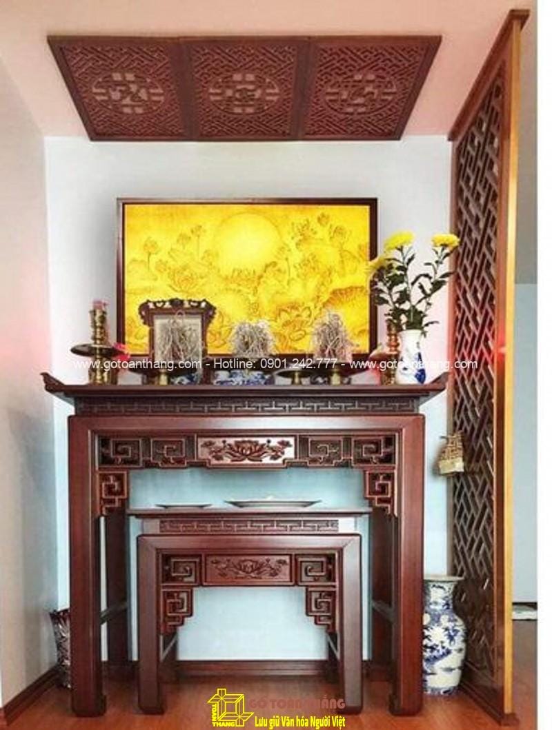 Bàn Thờ đứng hiện đại gỗ Gõ đỏ BT-02 1 Bàn Thờ đứng hiện đại gỗ Gõ đỏ BT-02