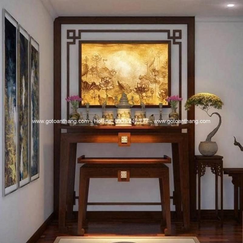 Bàn Thờ đứng hiện đại gỗ Gõ đỏ BT-13