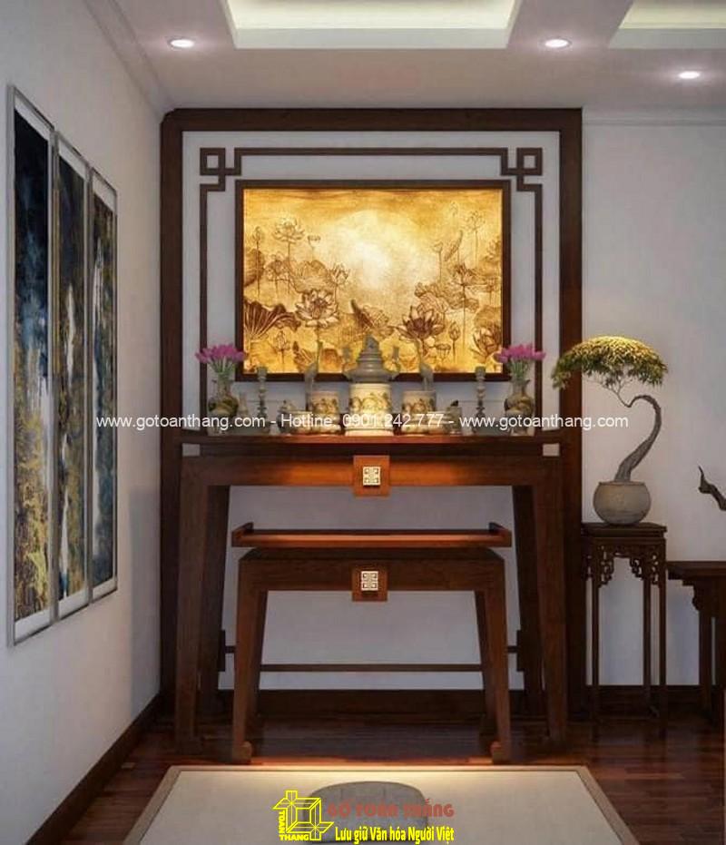 Bàn Thờ đứng hiện đại gỗ Gõ đỏ BT-13 1 Bàn Thờ đứng hiện đại gỗ Gõ đỏ BT-13