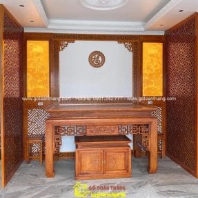 Bàn Thờ đứng hiện đại gỗ Gõ đỏ BT-14