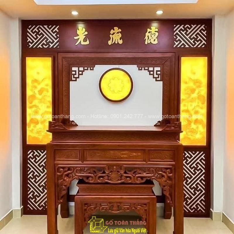 Bàn Thờ đứng hiện đại gỗ Gõ đỏ BT-39 1 Bàn Thờ đứng hiện đại gỗ Gõ đỏ BT-39