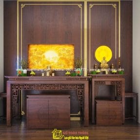 Bàn Thờ đứng hiện đại gỗ Gõ đỏ BT-17