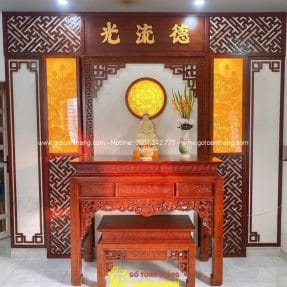 Bàn Thờ đứng hiện đại gỗ Gõ đỏ BT-18