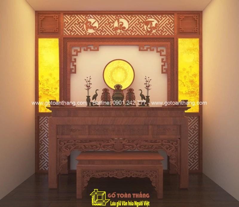 Bàn Thờ đứng hiện đại gỗ Gõ đỏ BT-23 1 Bàn Thờ đứng hiện đại gỗ Gõ đỏ BT-23