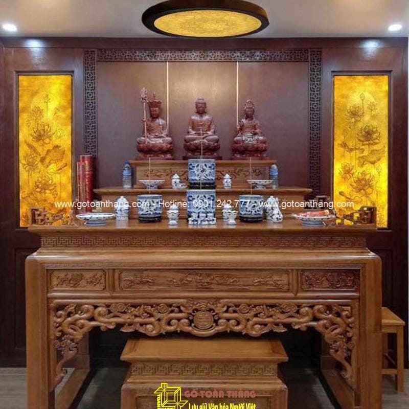 Bàn Thờ đứng hiện đại gỗ Gõ đỏ BT-29