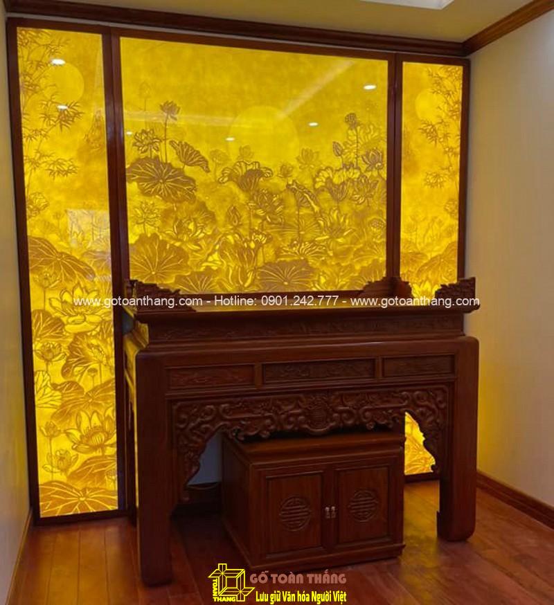 Bàn Thờ đứng hiện đại gỗ Gõ đỏ BT-04 1 Bàn Thờ đứng hiện đại gỗ Gõ đỏ BT-04