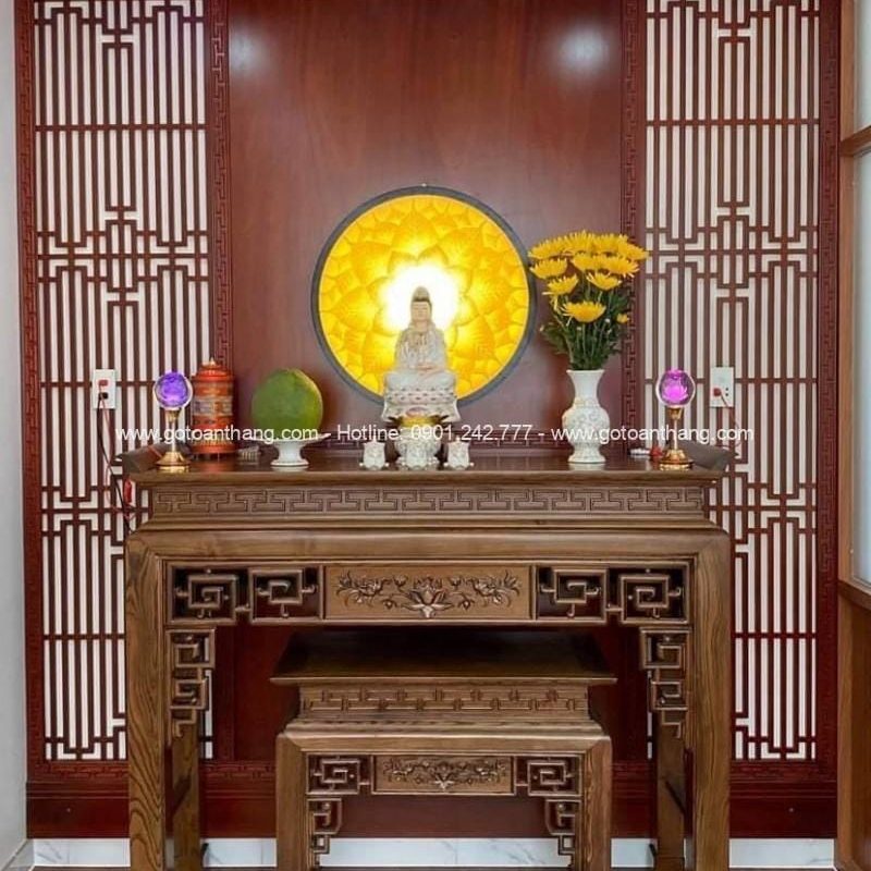 Bàn Thờ đứng hiện đại gỗ Gõ đỏ BT-30