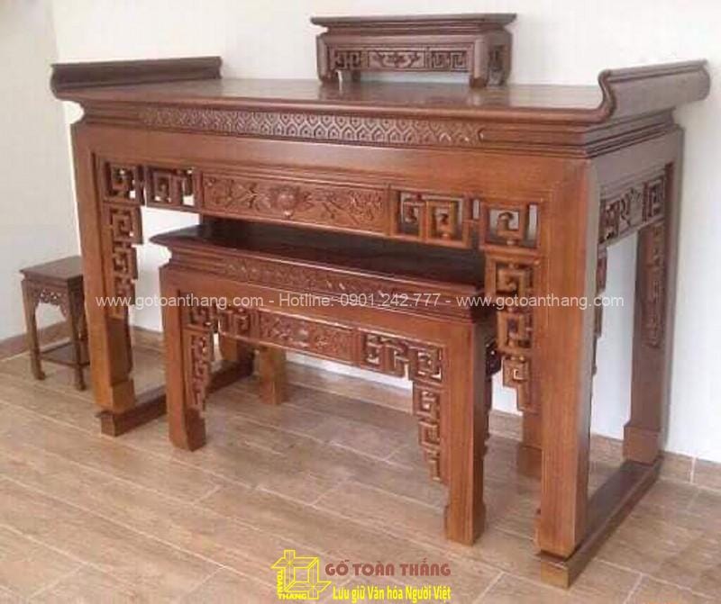 Bàn Thờ đứng hiện đại gỗ Gõ đỏ BT-38 1 Bàn Thờ đứng hiện đại gỗ Gõ đỏ BT-38