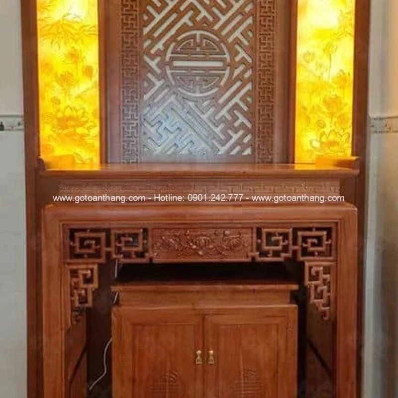 Bàn Thờ đứng hiện đại gỗ Gõ đỏ BT-05