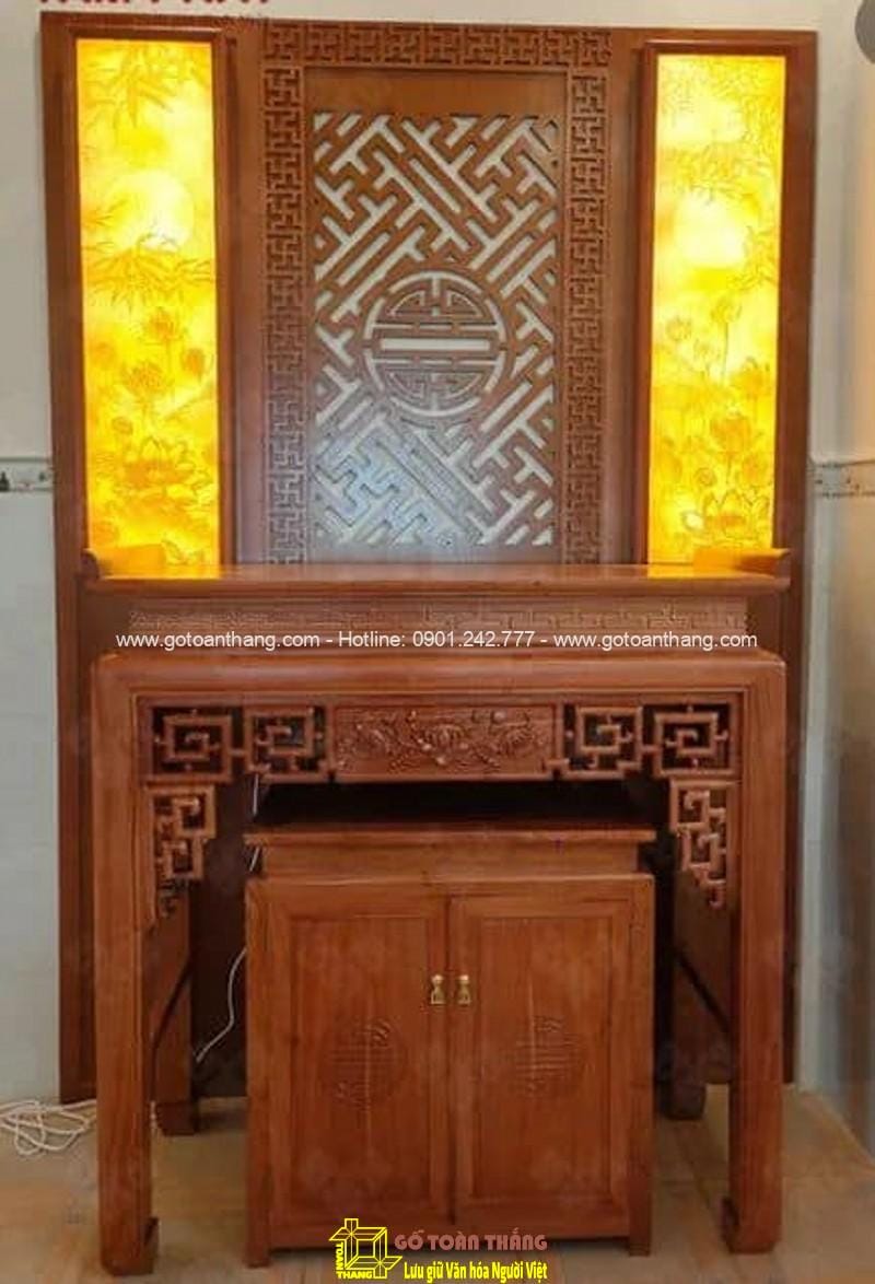 Bàn Thờ đứng hiện đại gỗ Gõ đỏ BT-05 1 Bàn Thờ đứng hiện đại gỗ Gõ đỏ BT-05