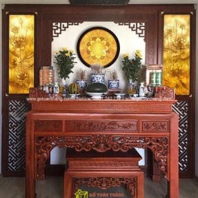 Bàn Thờ đứng hiện đại gỗ Gõ đỏ BT-06