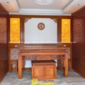 Bàn Thờ đứng hiện đại gỗ Gõ đỏ BT-07