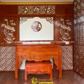 Bàn Thờ đứng hiện đại gỗ Gõ đỏ BT-08