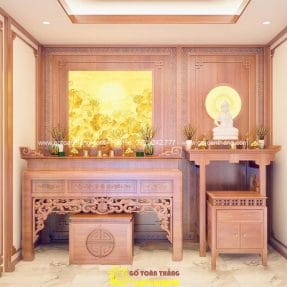 Bàn Thờ đứng hiện đại gỗ Gõ đỏ BT-09