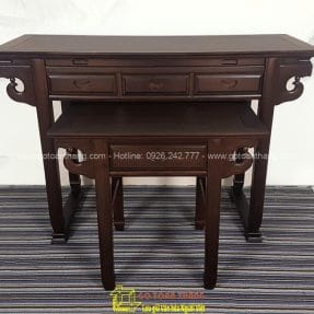 Bàn Thờ Gia Tiên gỗ Chiu Liu nách mây 154x106 BGT-03