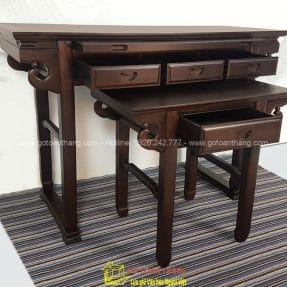 Bàn Thờ Gia Tiên gỗ Chiu Liu nách mây 154x106 BGT-03 3 ban tho nach may 154x106 go chiu liu 2