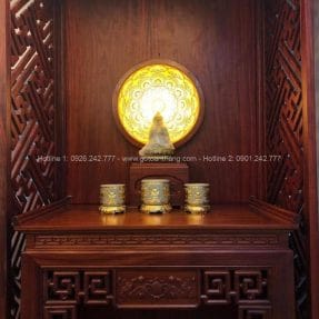 Bàn Thờ Phật dáng hiện đại gỗ Gụ BTP-02