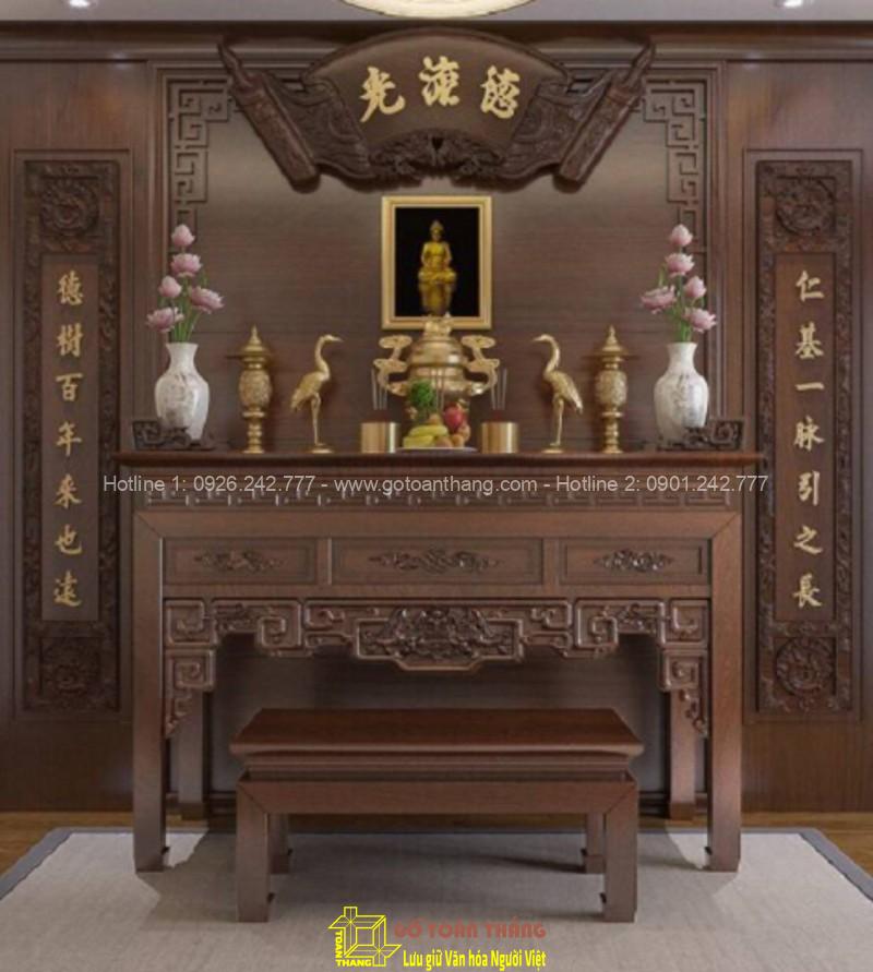 Bàn Thờ Phật dáng hiện đại gỗ Gụ BTP-06 1 Bàn Thờ Phật dáng hiện đại gỗ Gụ BTP-06