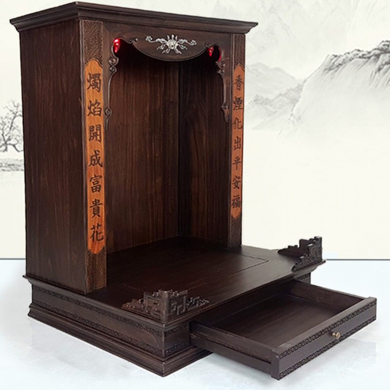 Bàn thờ Thần Tài gỗ Chiu Liu HT33 2 Bàn thờ Thần Tài gỗ Chiu Liu HT33 - Ảnh 2