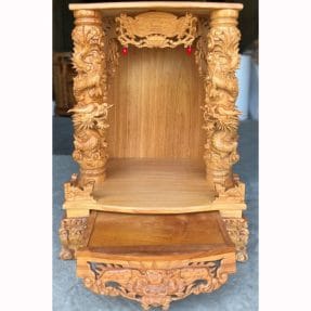 Bàn thờ Thần Tài gỗ Gõ đỏ BTT-10