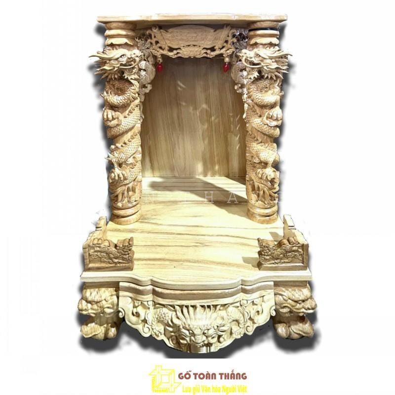 Bàn thờ Thần Tài gỗ Gõ đỏ BTT-03 1 Bàn thờ Thần Tài gỗ Gõ đỏ BTT-03