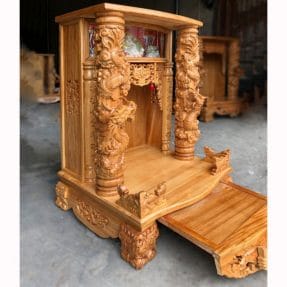 Bàn thờ Thần Tài gỗ Gõ đỏ BTT-04