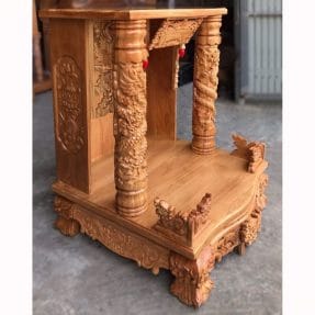 Bàn thờ Thần Tài gỗ Gõ đỏ BTT-08