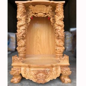 Bàn thờ Thần Tài gỗ Gõ đỏ BTT-09