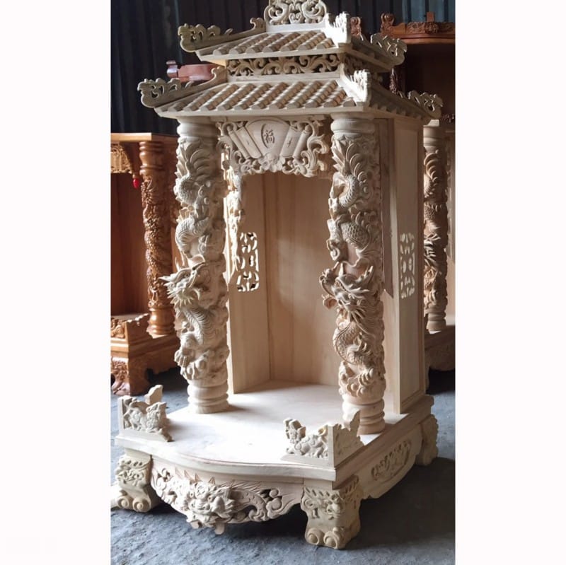 Bàn thờ Thần Tài gỗ Gụ BTT-15 1 Bàn thờ Thần Tài gỗ Gụ BTT-15