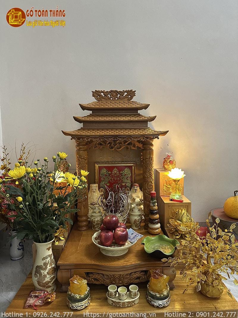 Bàn thờ Thần Tài ngày Tết đẹp - mẫu 10