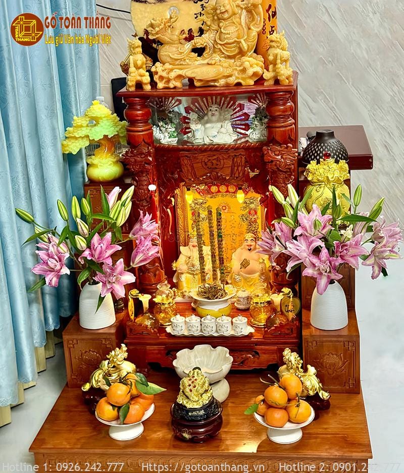 Bàn thờ Thần Tài ngày Tết đẹp - mẫu 07