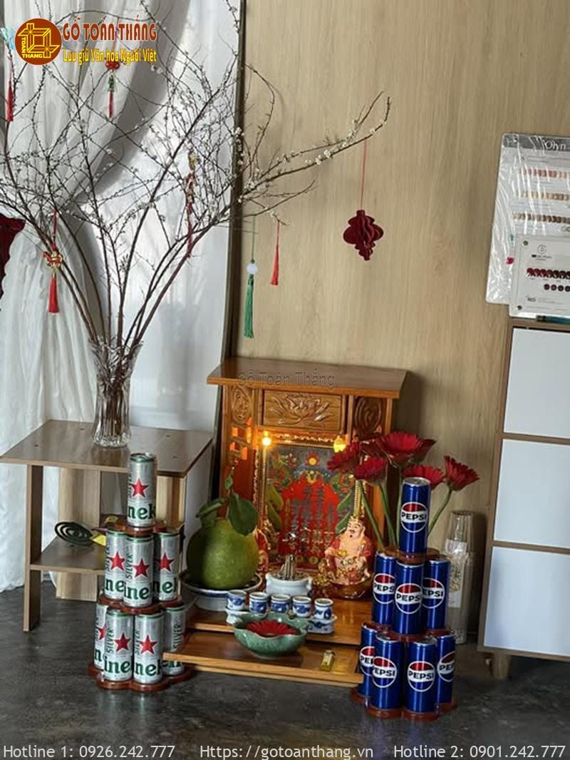 Bàn thờ Thần Tài ngày Tết đẹp - mẫu 18