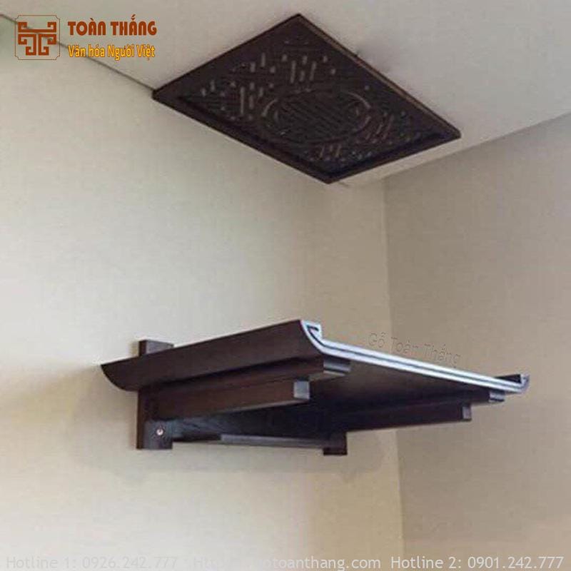 Trang thờ treo tường gỗ Gụ TT-13 1 Trang thờ treo tường gỗ Gụ TT-13