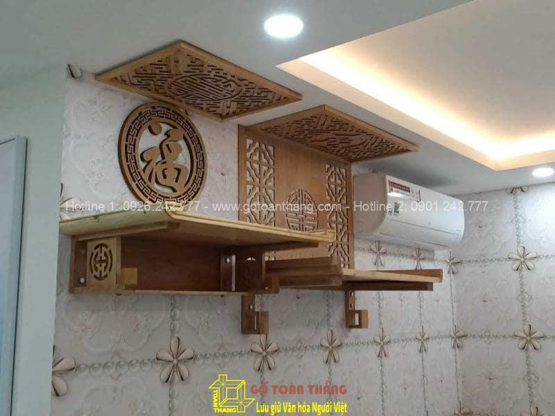 Cách tính chiều cao lắp bàn thờ treo tường chuẩn phong thủy năm 2025 7 Thiết kế bàn thờ treo tường cần tuân theo những nguyên tắc phong thủy nhất định