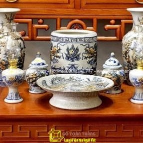 Bộ đồ thờ Gốm sứ Bát Tràng