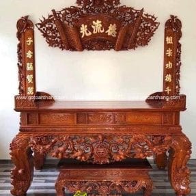 Sập thờ Mai Điểu gỗ Gõ đỏ ST-01