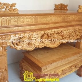 Bộ Sập thờ Tứ Linh gỗ Gõ đỏ ST-05