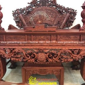 Sập thờ Tứ Linh gỗ Gõ đỏ ST-10