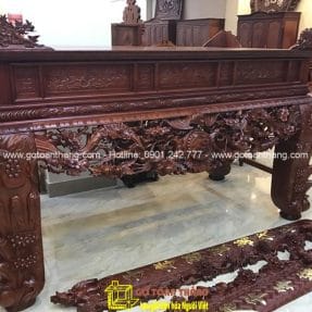 Bộ Sập thờ Tứ Linh gỗ Gõ đỏ ST-14