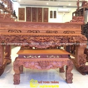 Bộ Sập thờ Tứ Linh gỗ Gõ đỏ ST-15