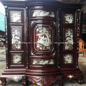 Tủ thờ gỗ Gụ Cẩn Ốc TTH-01