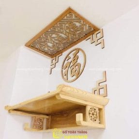 Trang thờ treo tường gỗ Sồi TT-02