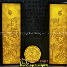 Tranh Trúc Chỉ hoa văn đầm sen TTC-10